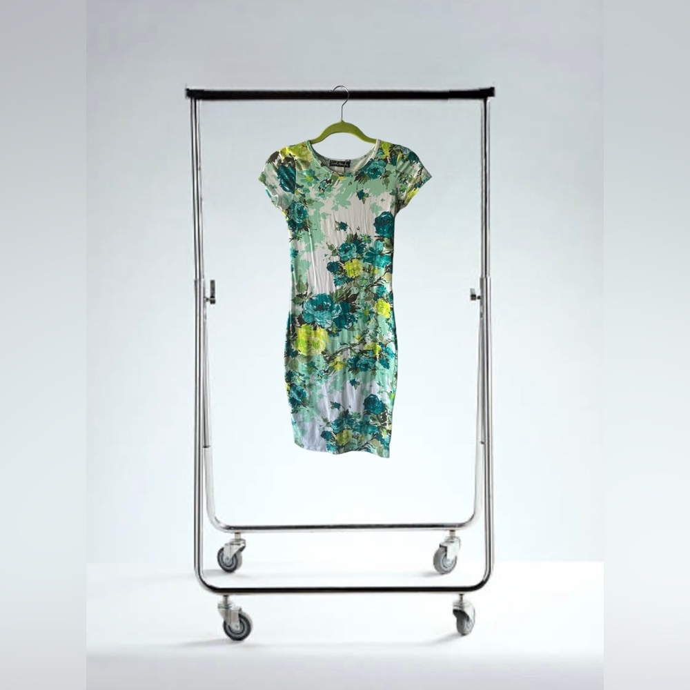 Women French Atmosphere Multi-Floral Cocktail Dress - Size S